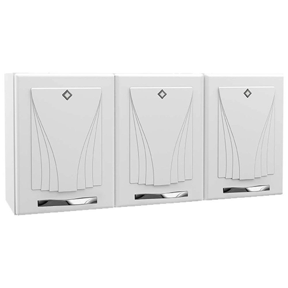 Armário Aéreo Triplo Médio Telasul Star New Aço 120cm Branco