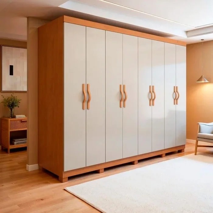 Guarda Roupa Serenata Amendoa Clean Off White Lopas