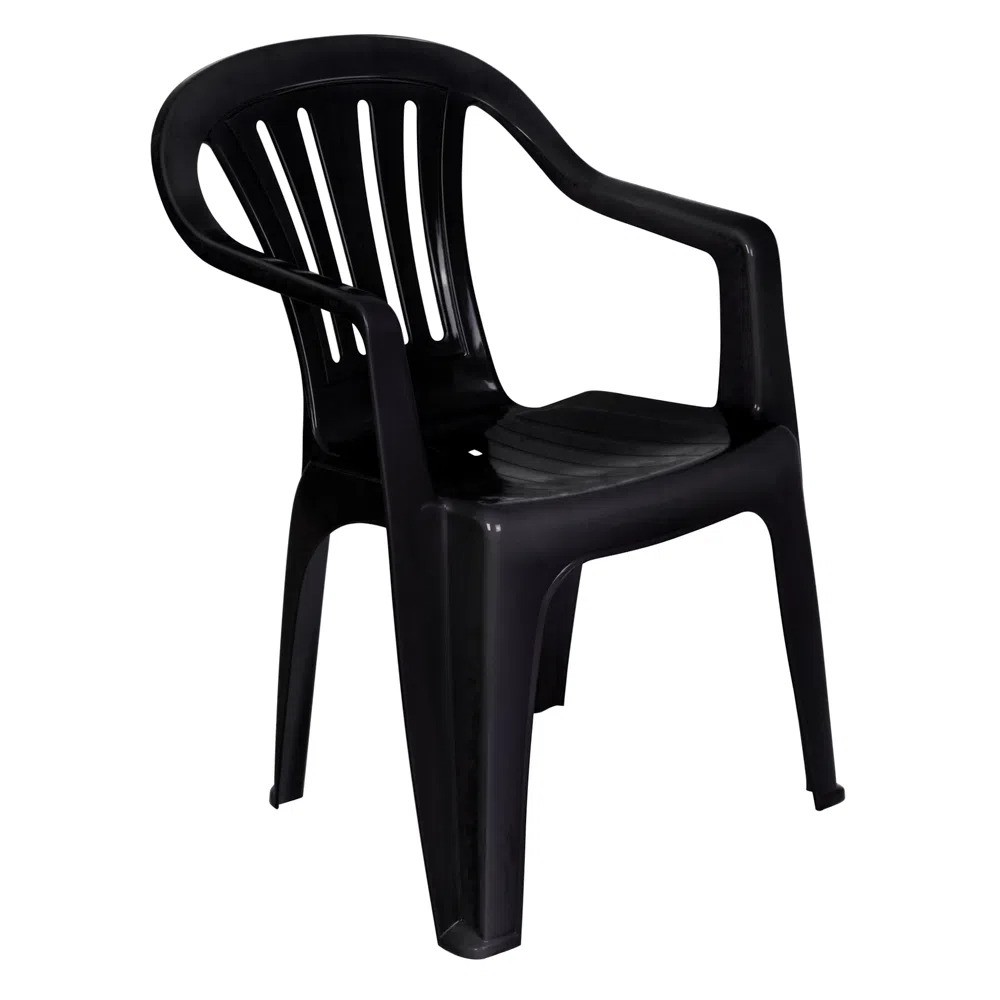 Cadeira Plástica Mor Preta