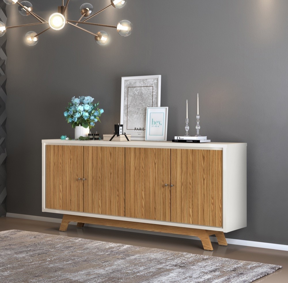 Buffet Brise Carvalho Nobre Off White