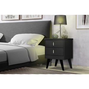 Mesa Cabeceira Thor Preto Fosco