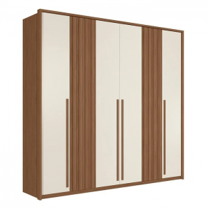 Guarda Roupa Casal Coimbra 6 Portas Jatobá Areia