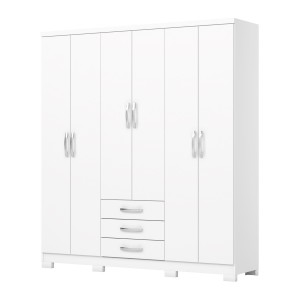 Roupeiro Caju 6 Portas Branco