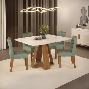 Conjunto Mesa Celeste 4 Cadeiras 