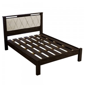 Cama Casal Alaska Off White Marrom