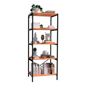 Estante Livreiro Multiuso Industrial 150 5 Prateleiras Padova Preto