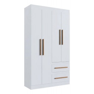 Guarda Roupa Pallermo 4 Portas Branco