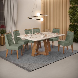 Conjunto Mesa Celeste 6 Cadeiras