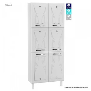 Paneleiro Duplo 6 Portas Star New TelaSul Branco